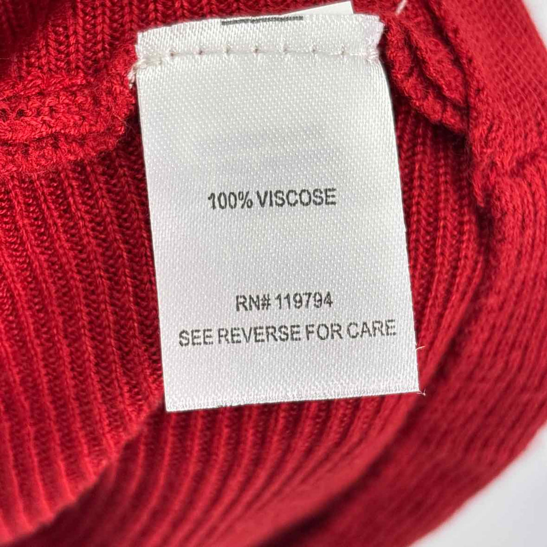 Size M Red Knit Sequined Shirt