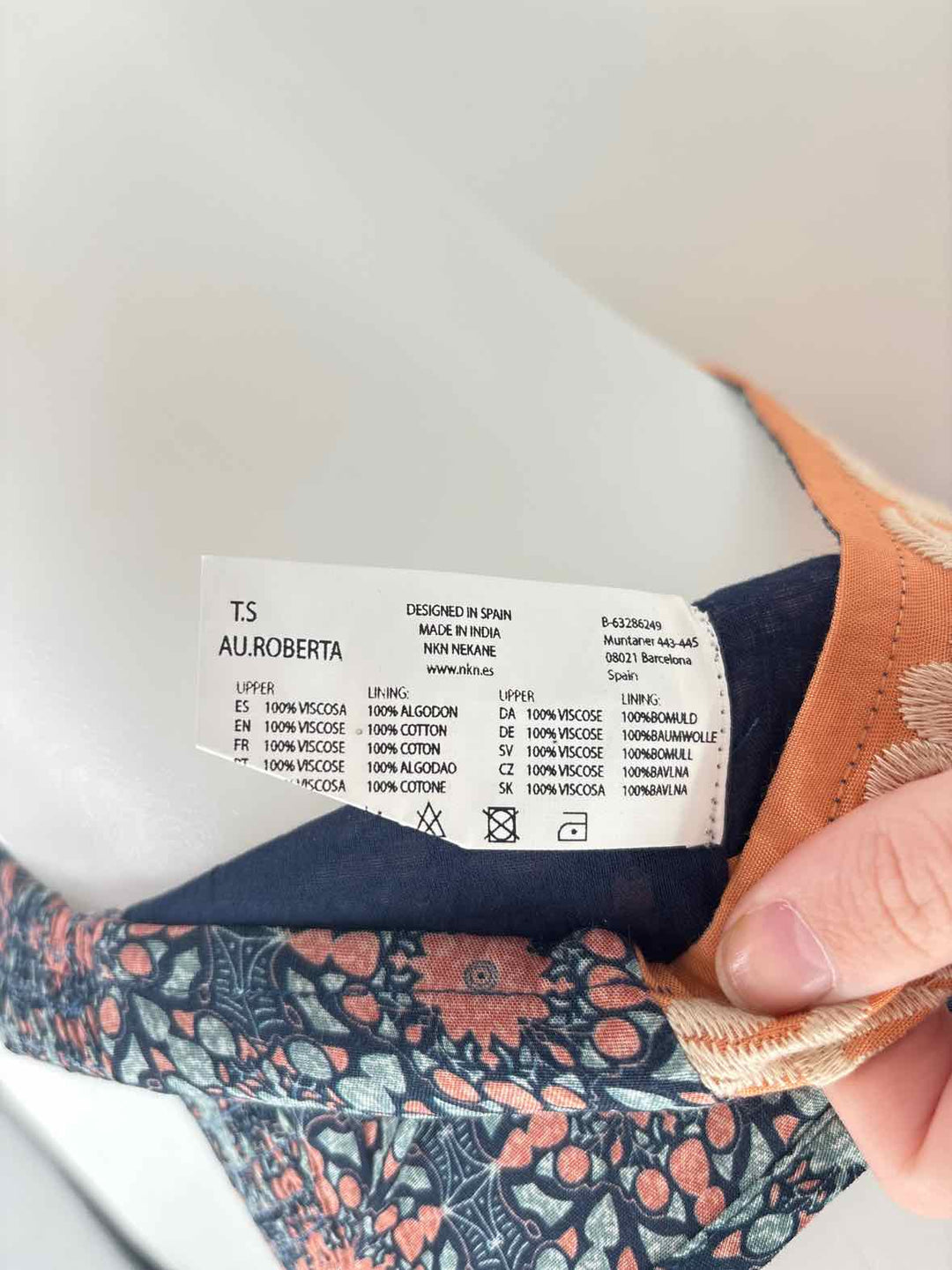Size S Blue Print Shirt