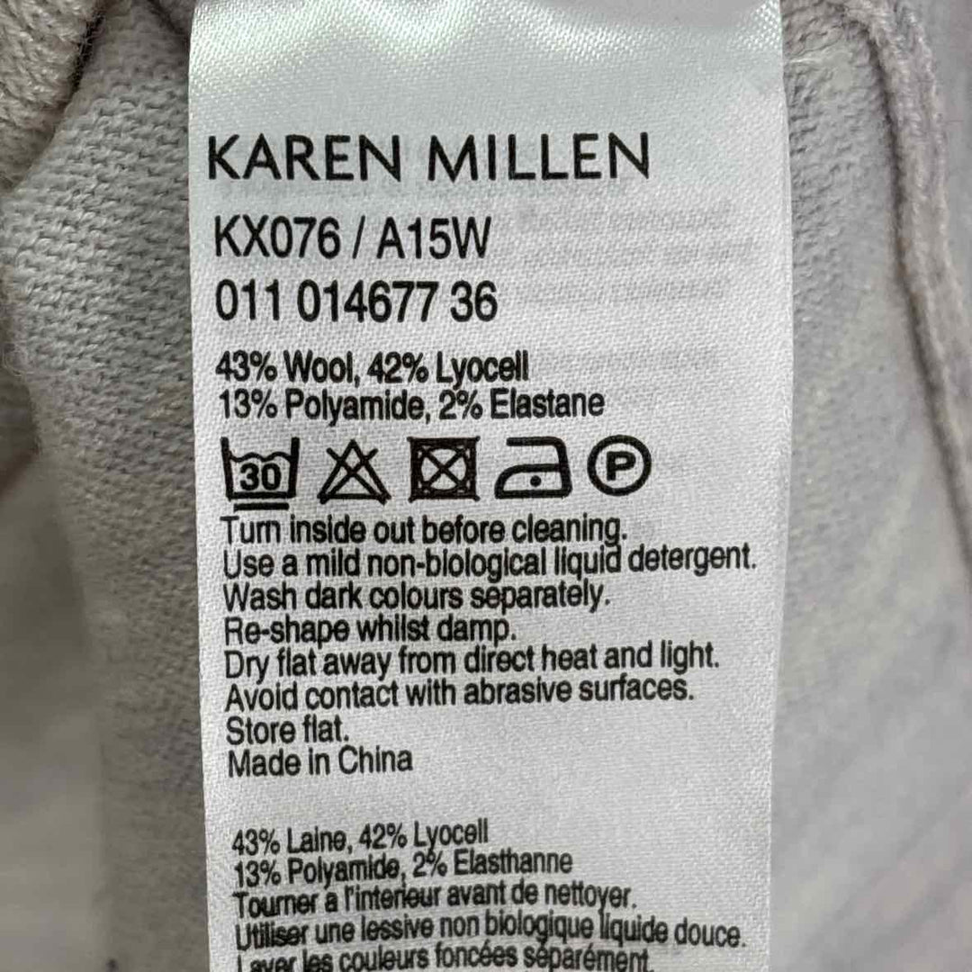 Size M KAREN MILLEN Cream Knit Shirt