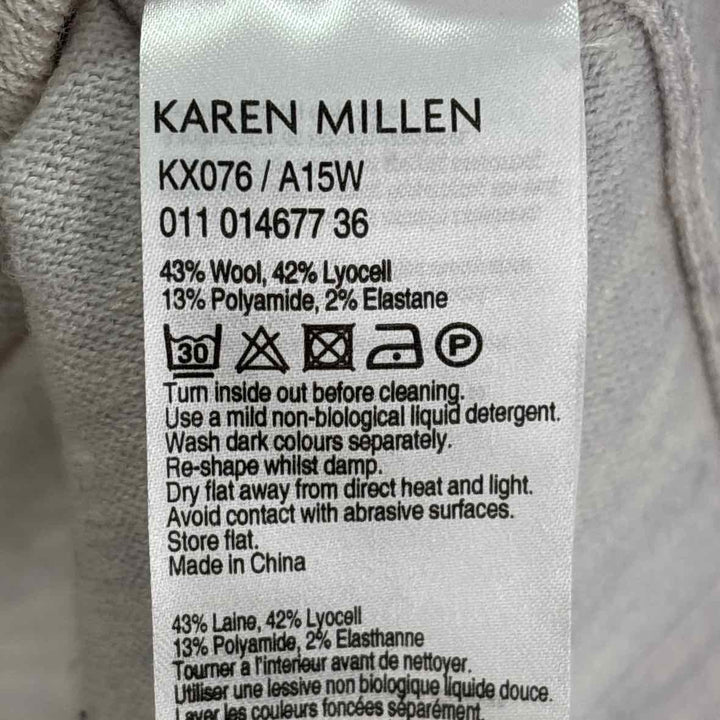 Size M KAREN MILLEN Cream Knit Shirt