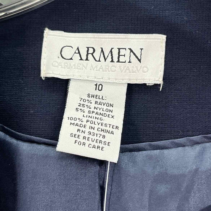 Size 10 CARMEN MARC VALVO Navy Blazer