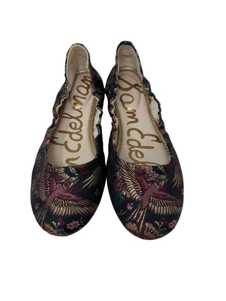 Shoe Size 9.5 Sam Edeleman Burgundy Sateen Flats
