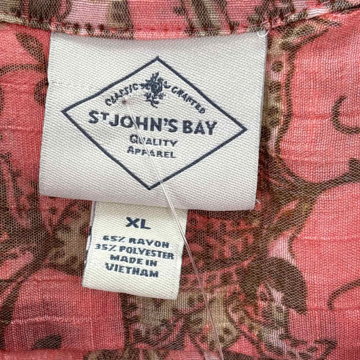 Size XL ST JOHNS BAY Coral Shirt