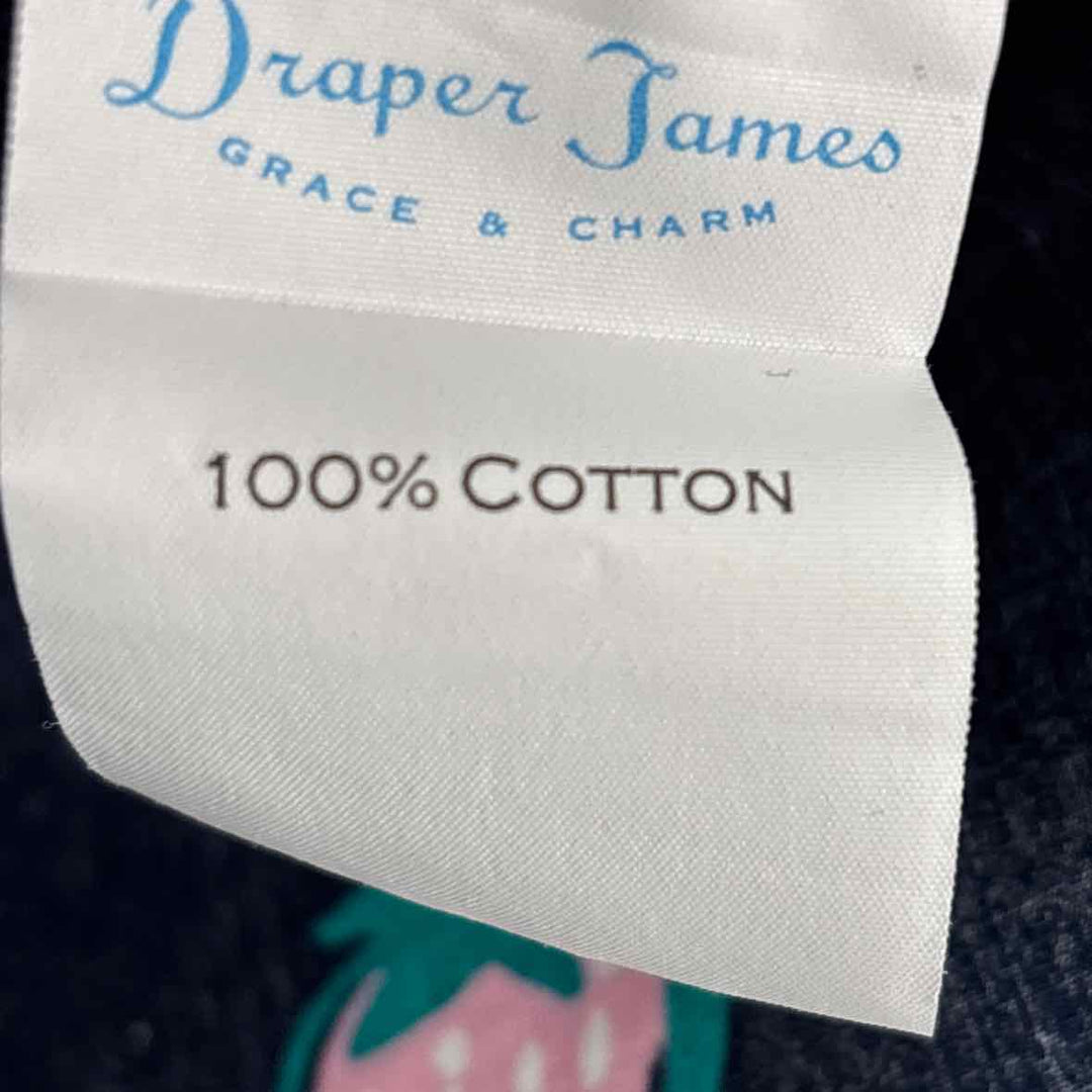 Size 12 DRAPER JAMES Navy Print Shirt