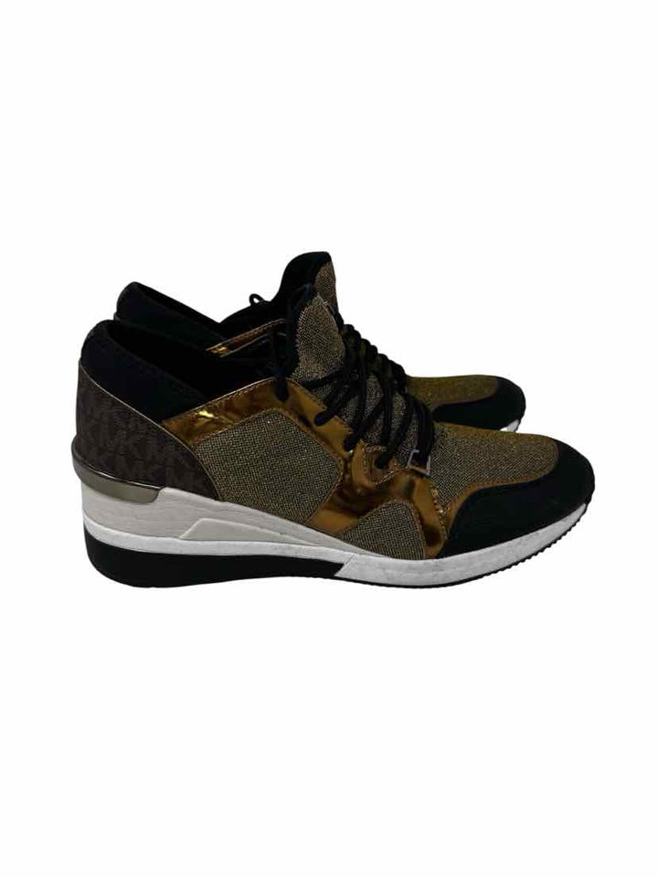 Shoe Size 10 Michael Kors Gold Sneakers