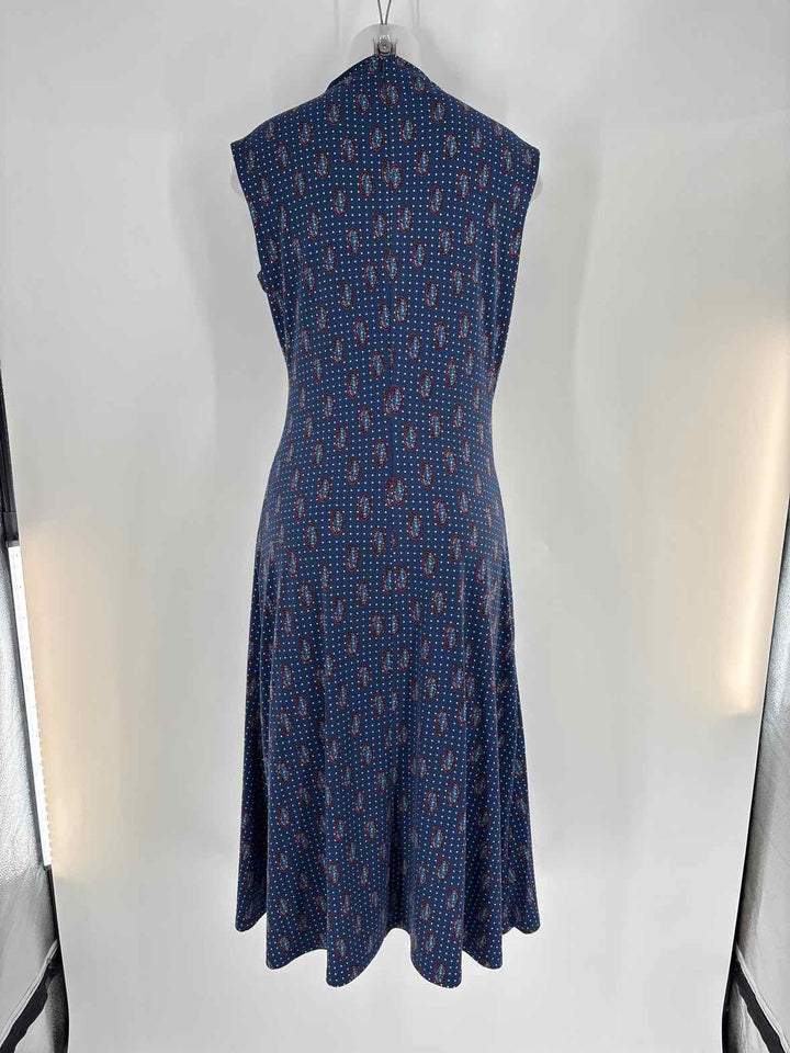 Size 10 Talbots Navy Print Dress