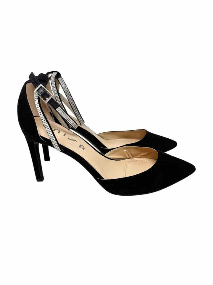 Shoe Size 9.5 UNISA Black Rhinestone Pumps