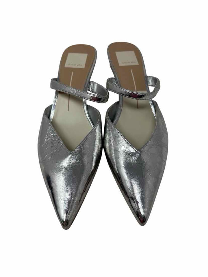 Shoe Size 6.5 Dolce Vita Silver Leather Pumps