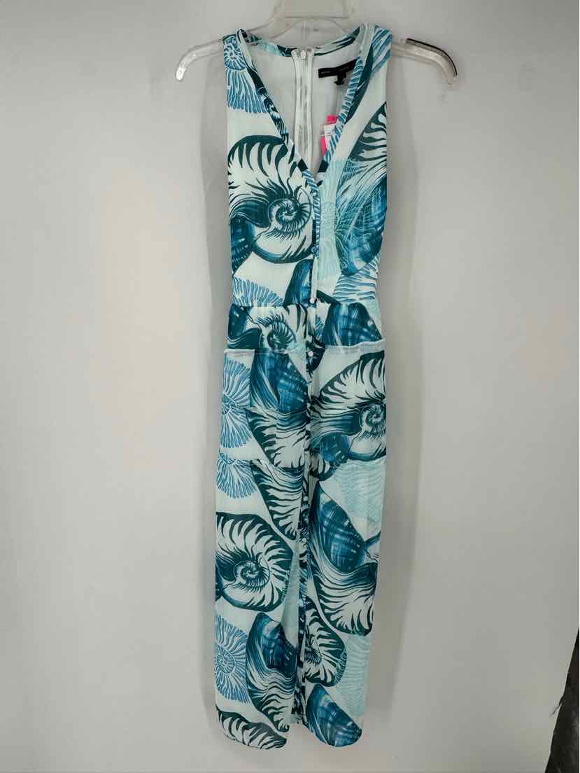 Size 2 White House Black Market Blue Print Dress