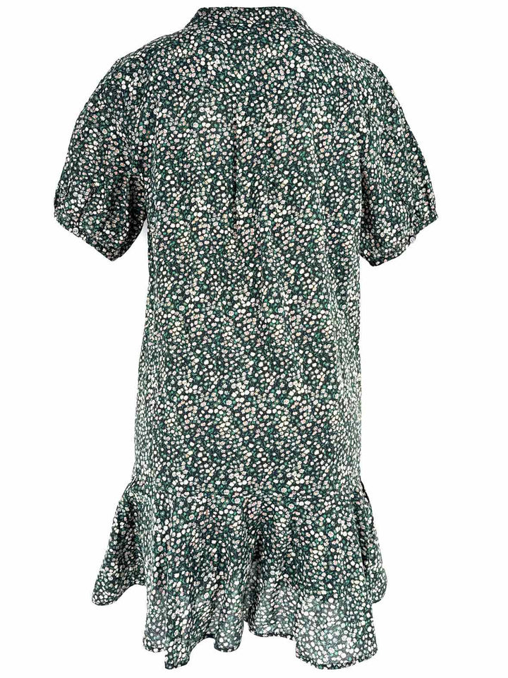 Size M J Crew Green Print Dress
