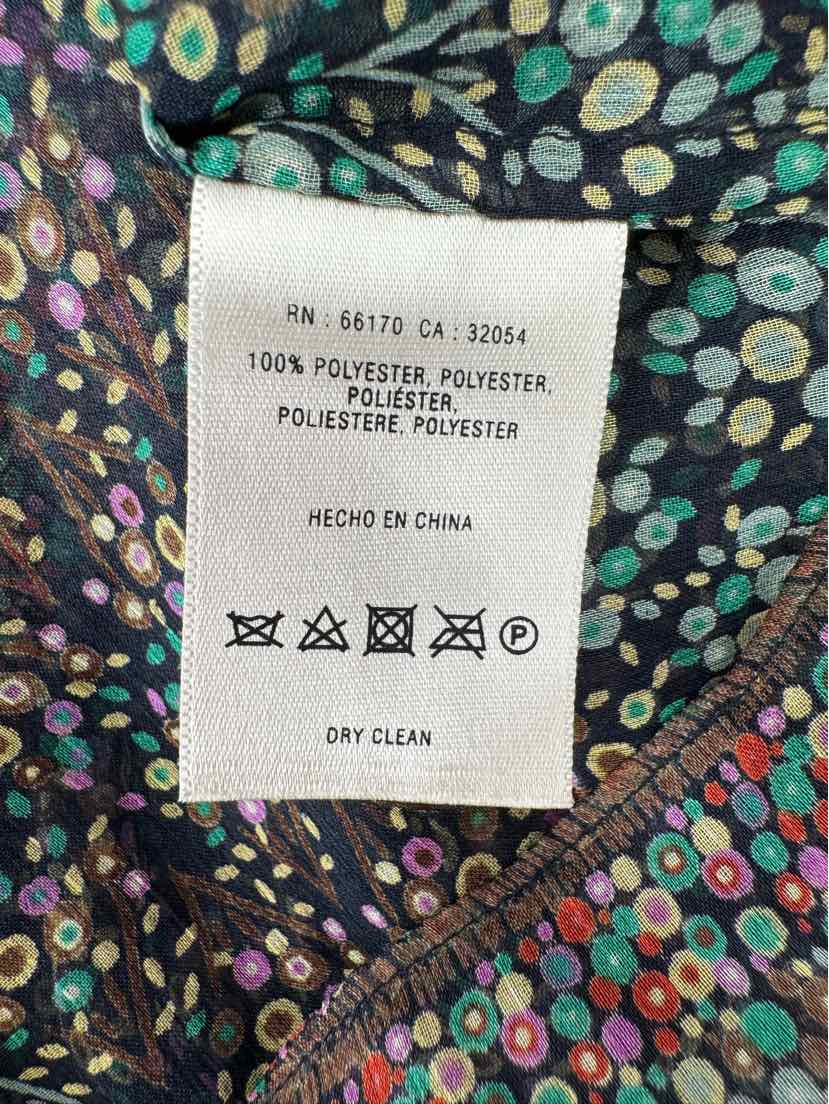 Size L MAEVE Navy Print Shirt