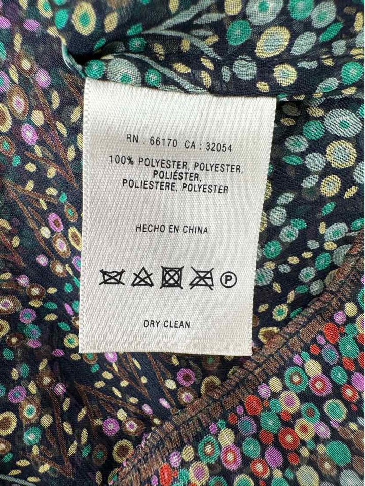 Size L MAEVE Navy Print Shirt