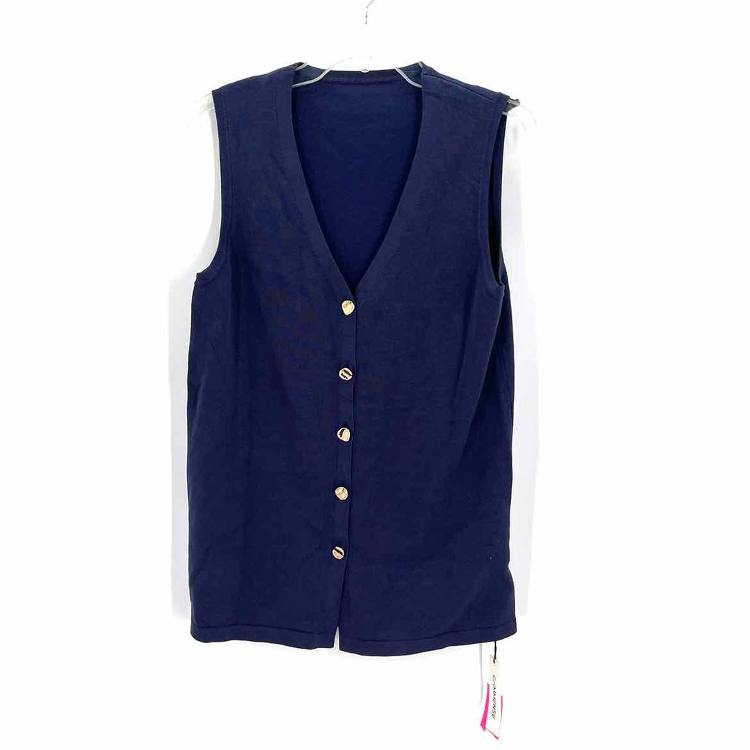 Size S COMMENSE Navy Knit Vest