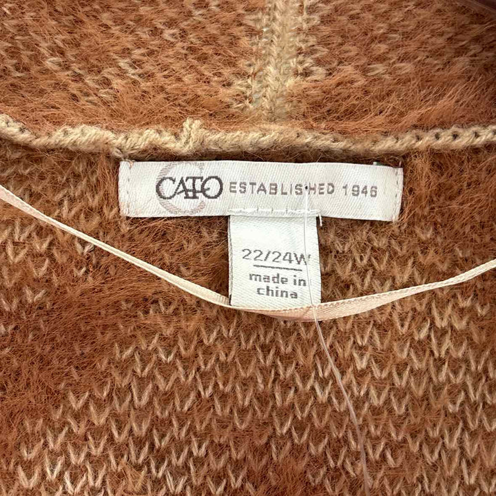 Size 22/24 CATO Brown Sweater