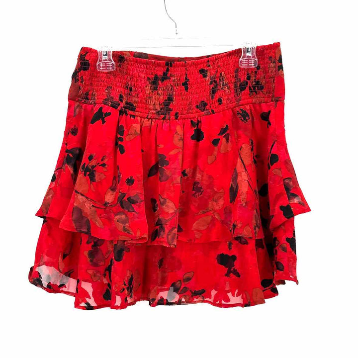 Size L Red Print Skirt