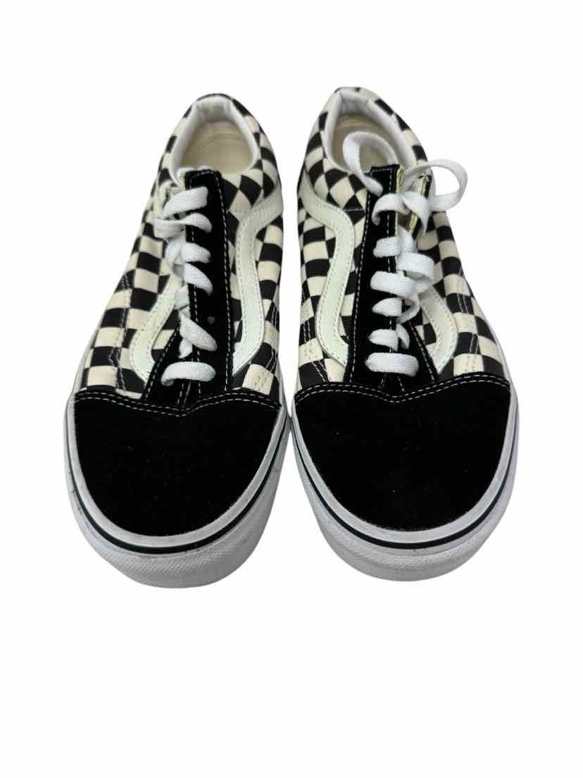 Shoe Size 7 Vans Black/White Sneakers