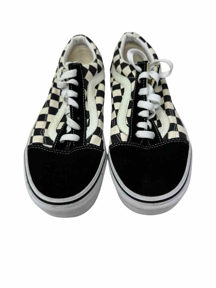 Shoe Size 7 Vans Black/White Sneakers