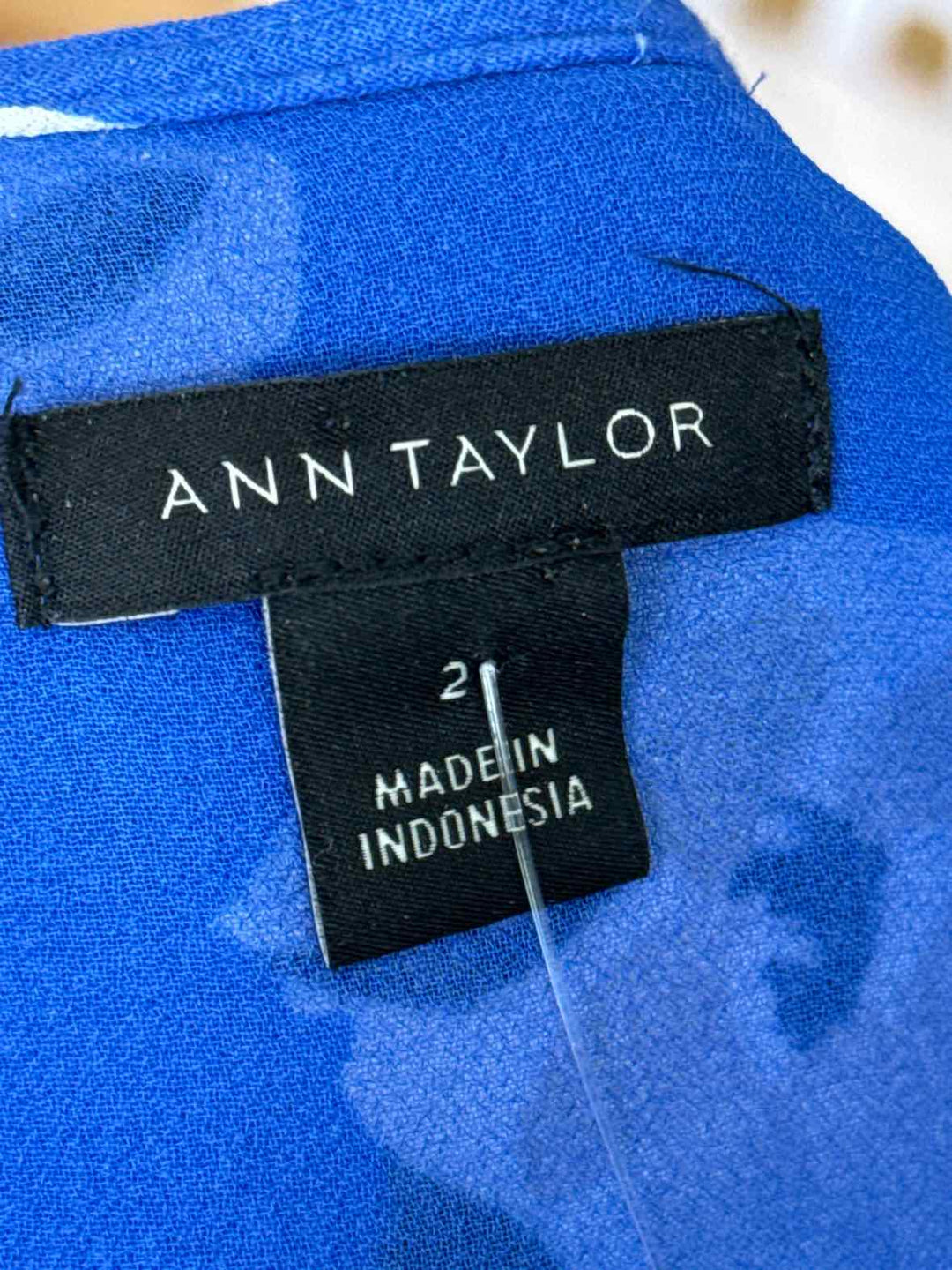 Size 2 Ann Taylor Blue Print Dress