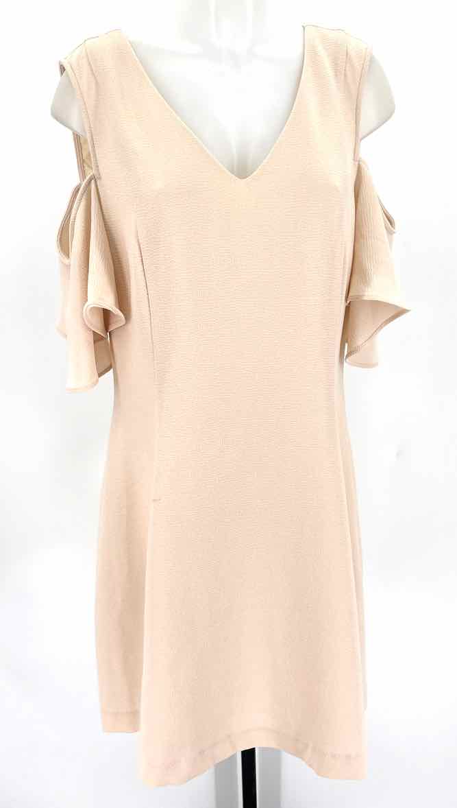 Size 14 NEIMAN MARCUS Beige Dress