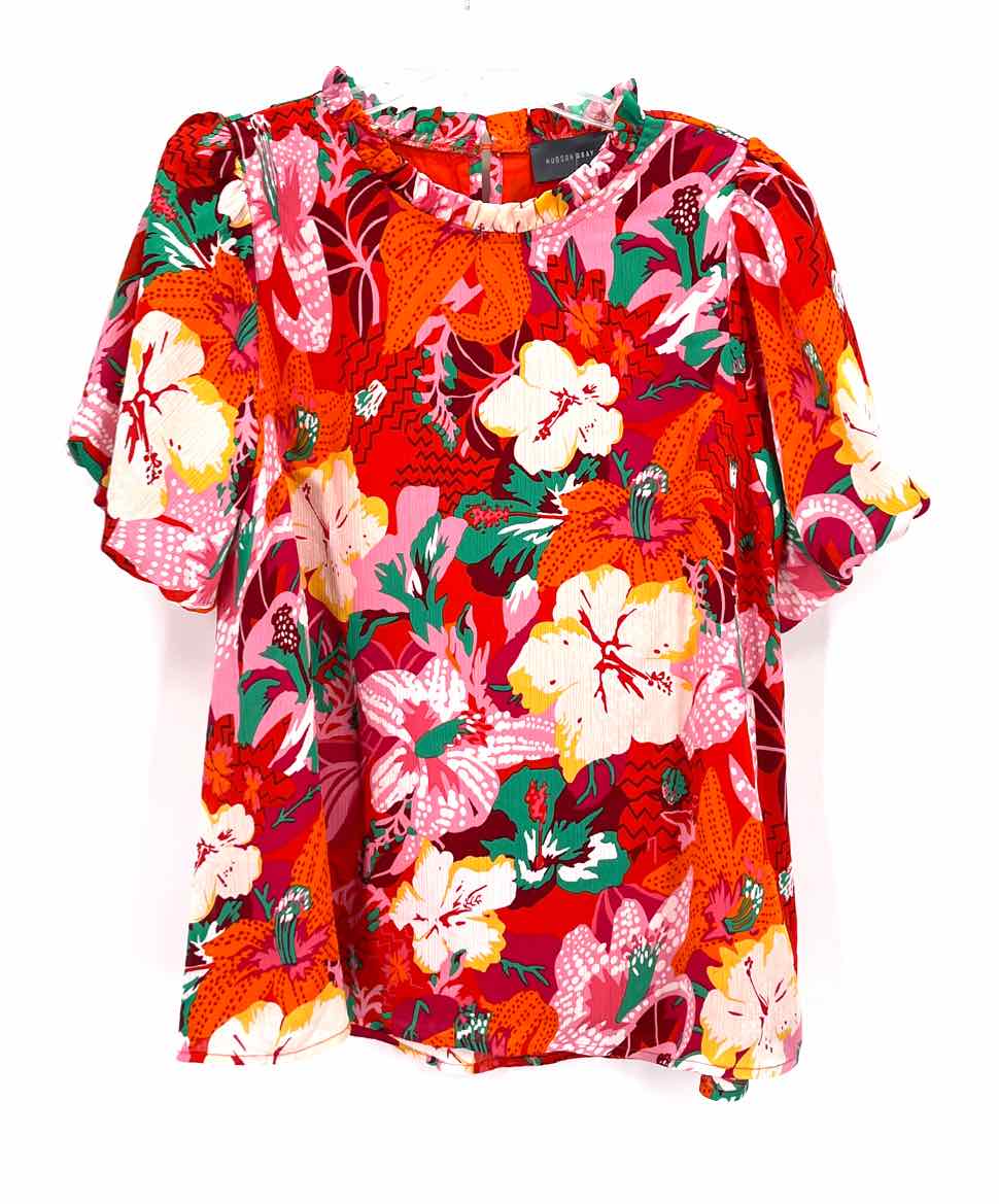 Size L Orange Sateen Shirt