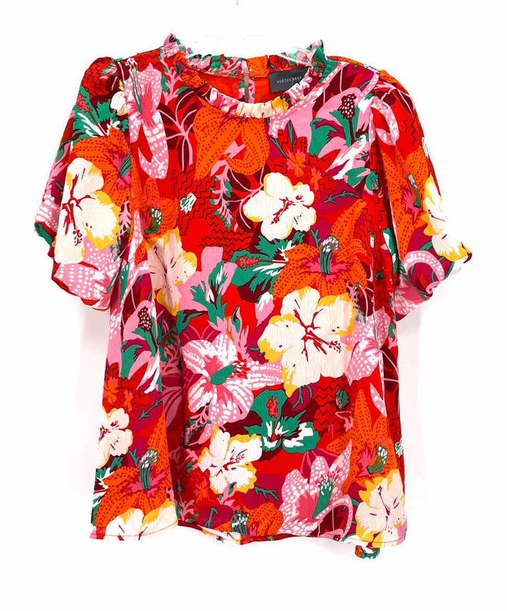 Size L Orange Sateen Shirt