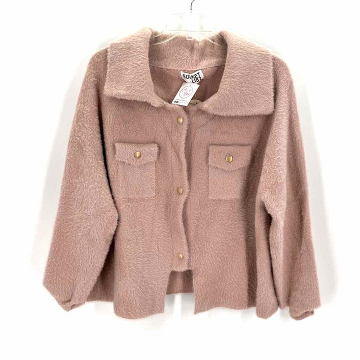 Size L Blush Faux Fur Jacket