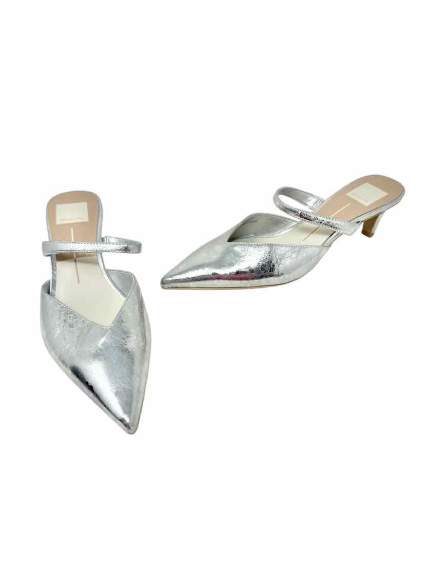 Shoe Size 6.5 Dolce Vita Silver Leather Pumps