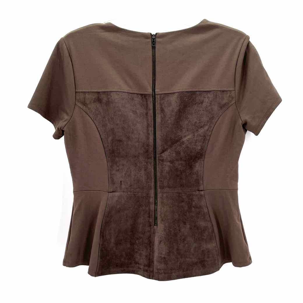 Size M BCBG Olive Suede Shirt