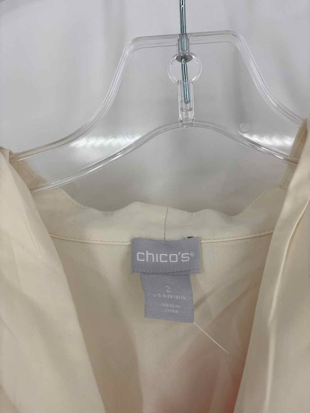 Size 12 Chico's Cream Shirt