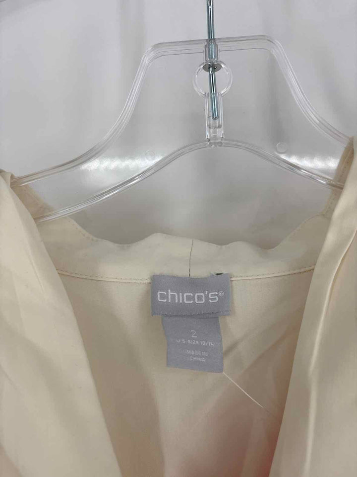 Size 12 Chico's Cream Shirt