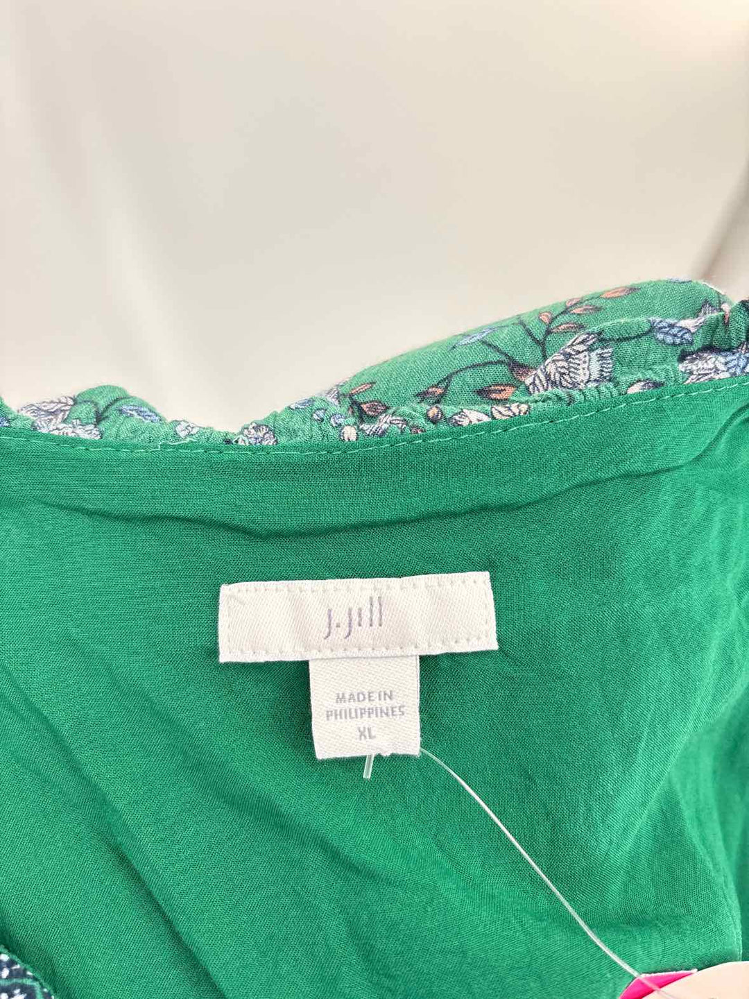 Size XL J JILL Green Print Dress