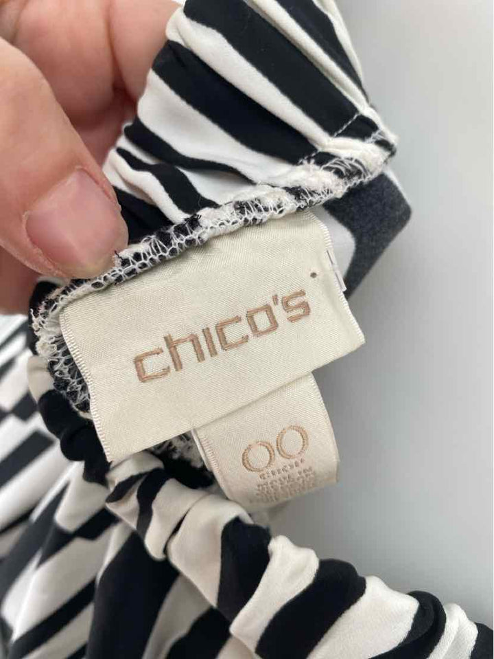 Size S Chico's Black/White Pants