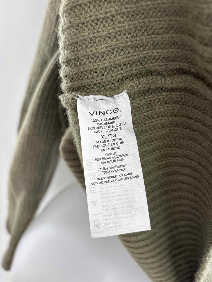 Size XL VINCE Green Cashmere Sweater