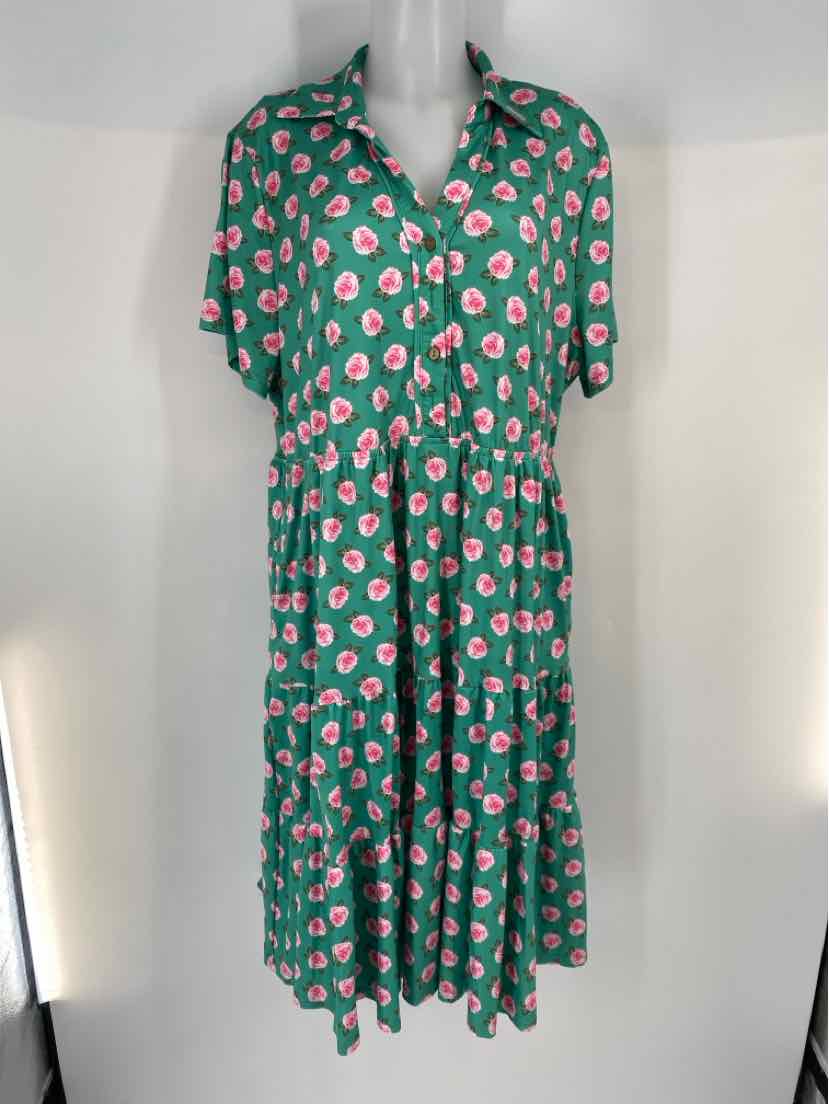 Size 2X Green Dress