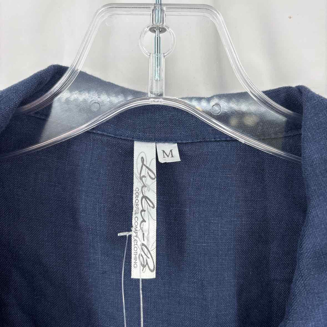 Size M Blue Linen Jacket