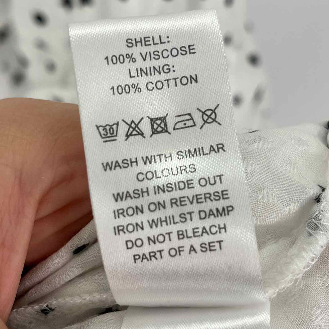 Size 10 White Print Dress