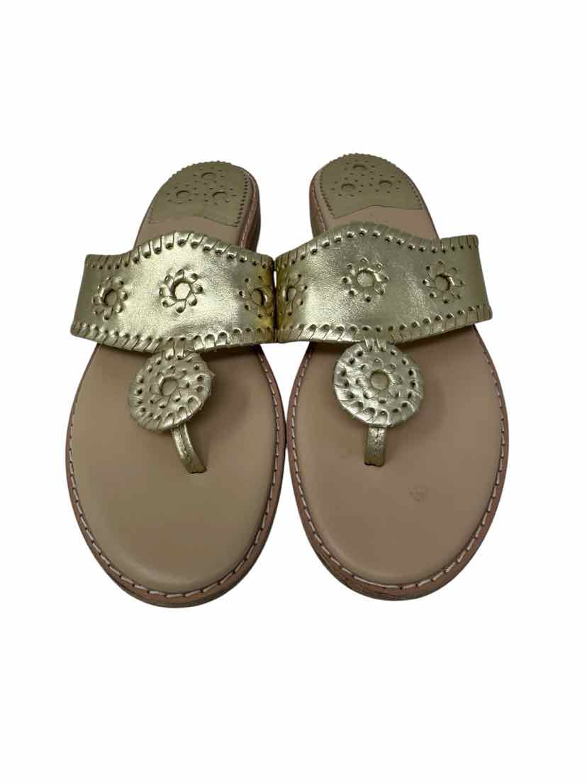 Shoe Size 9.5 JACK Gold Leather Sandals