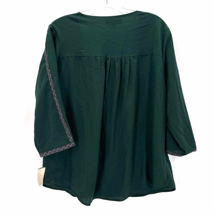 Size M MM COUTURE Green Beaded Shirt