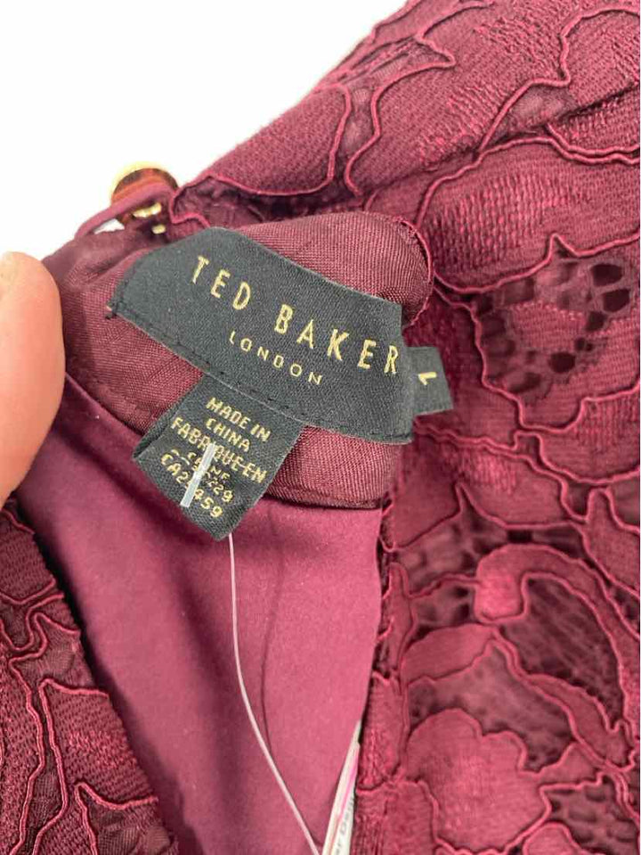 Size 1 TED BAKER Wine Dress