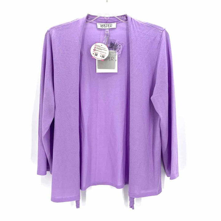 Size L KASPER Lavender Knit Cardigan