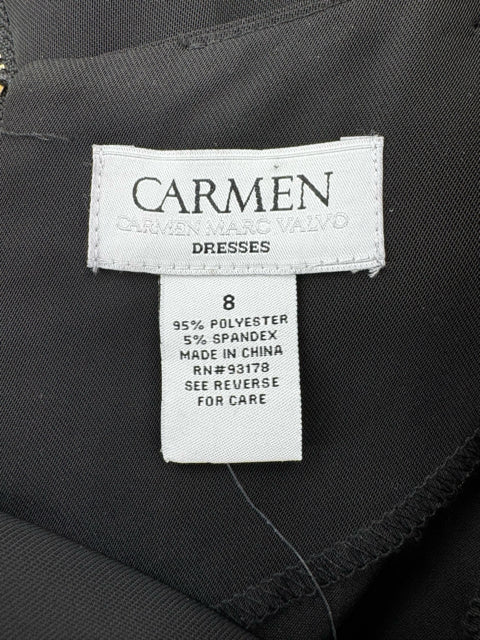 Size 8 CARMEN MARC VALVO Black Dress