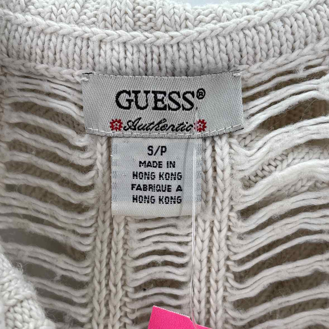 Size S GUESS Cream Knit Sweater