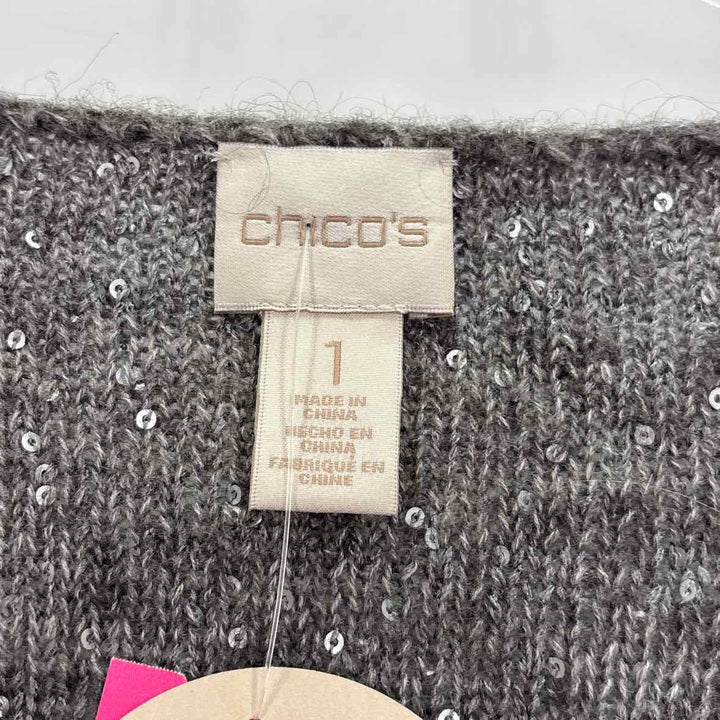 Size M Chico's Silver Sweater