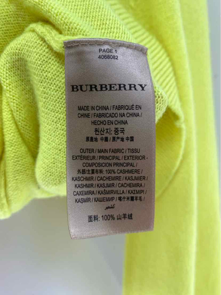 Size XL Burberry Lime Green Luxury - Sweater