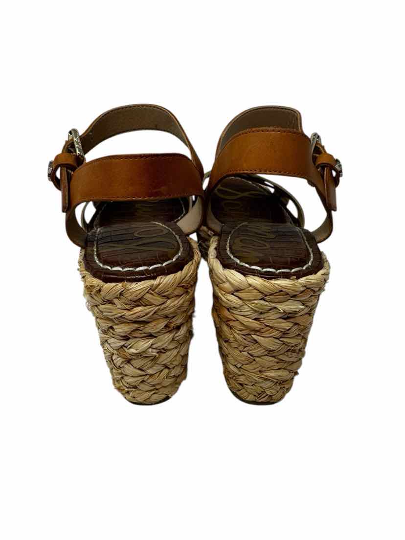 Shoe Size 8 Sam Edeleman Gold Leather Sandals