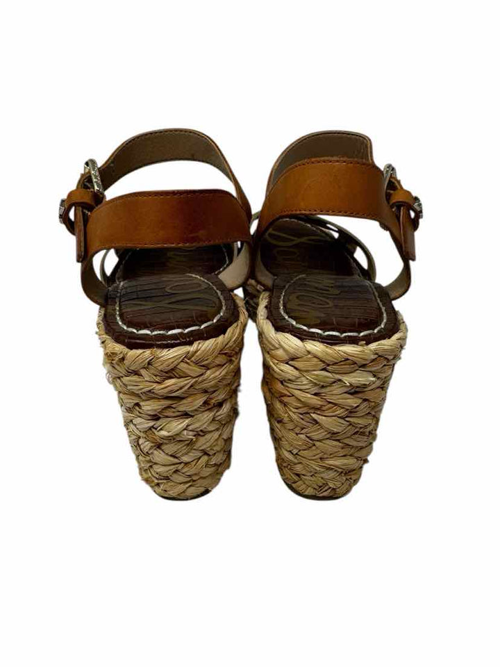 Shoe Size 8 Sam Edeleman Gold Leather Sandals