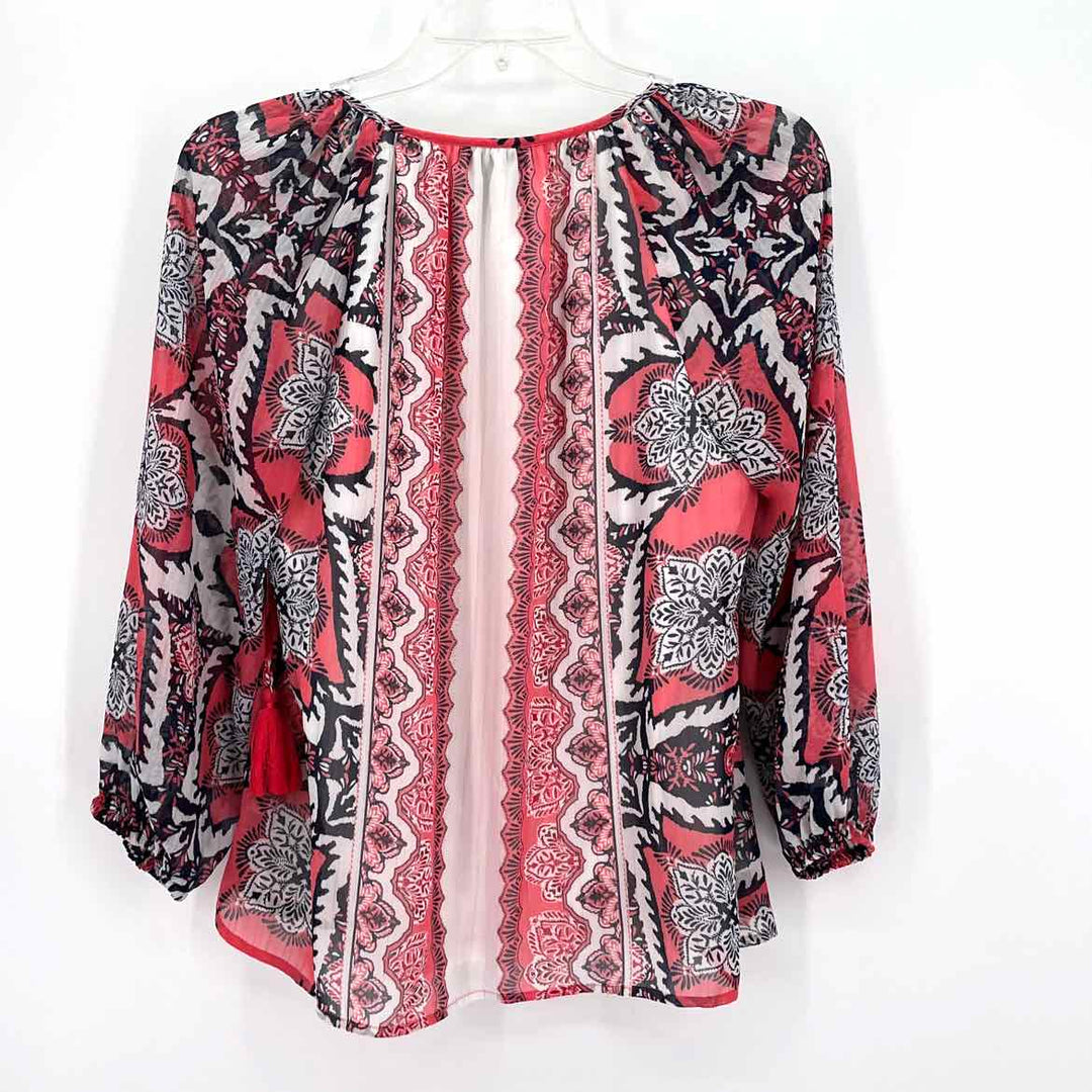 Size M JM COLLECTION PINK PRINT Shirt