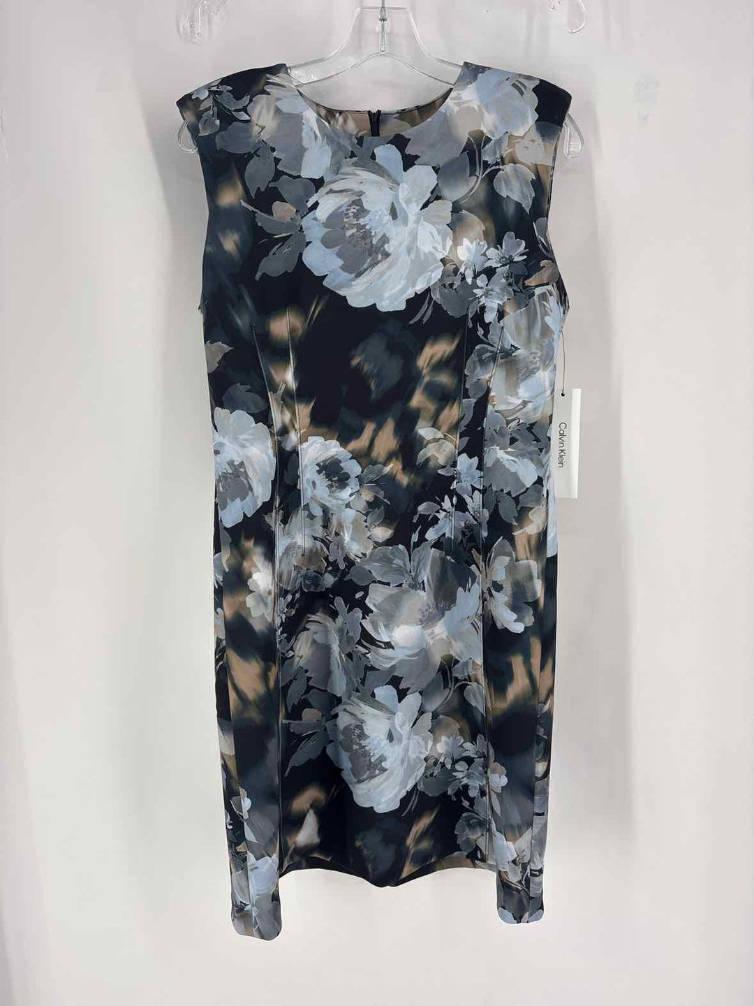 Size 8 Calvin Klein Blue Print Dress