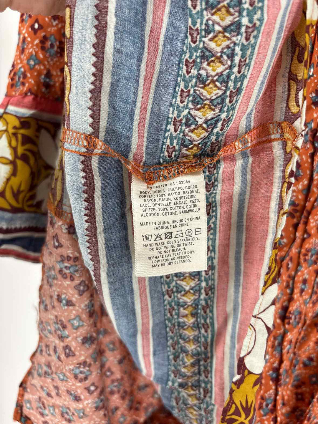 Size 6 MAEVE ORANGE PRINT Shirt