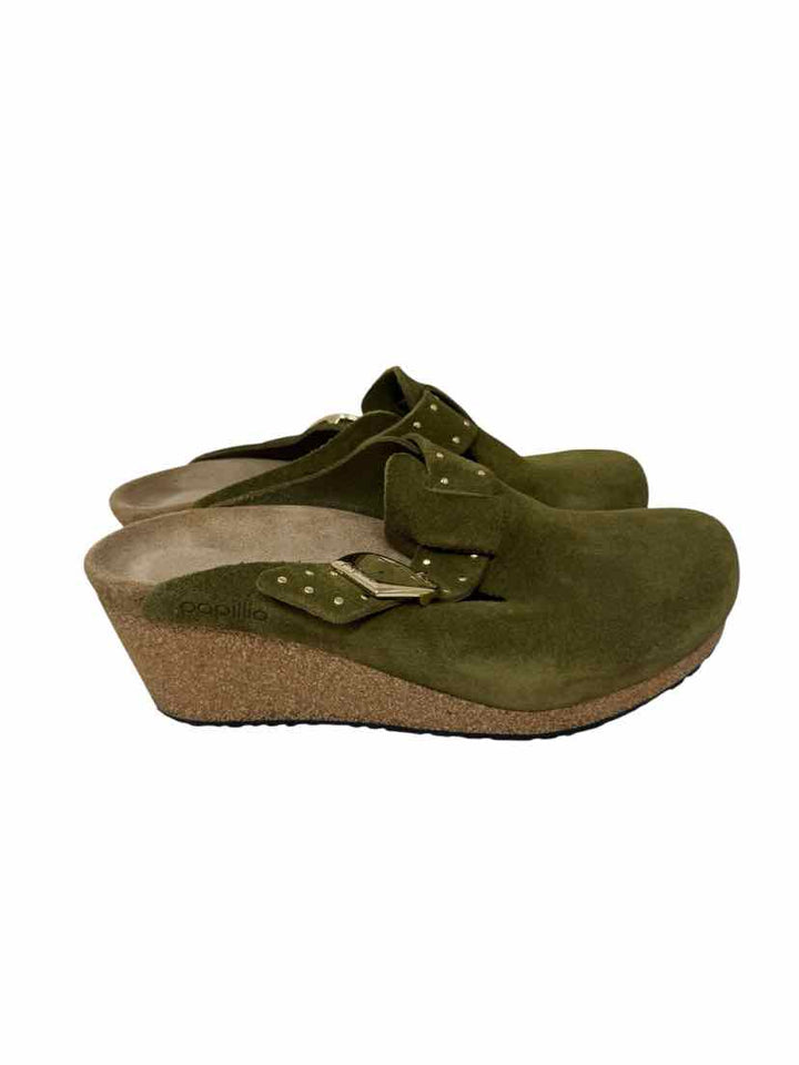 Shoe Size 40 PAPILIO Olive Suede Flats
